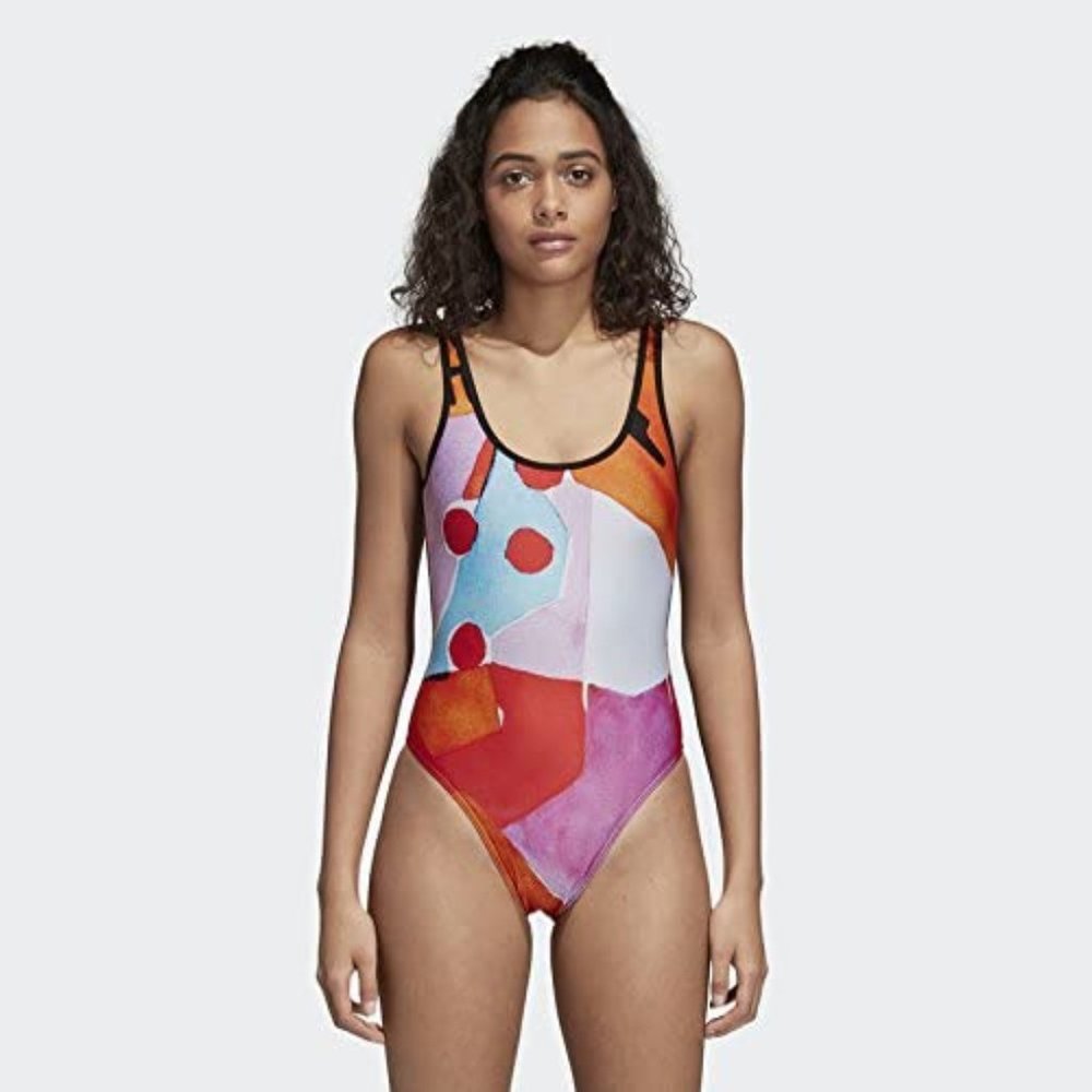 adidas Multicolor Abstract Print One-Piece Swimsuit